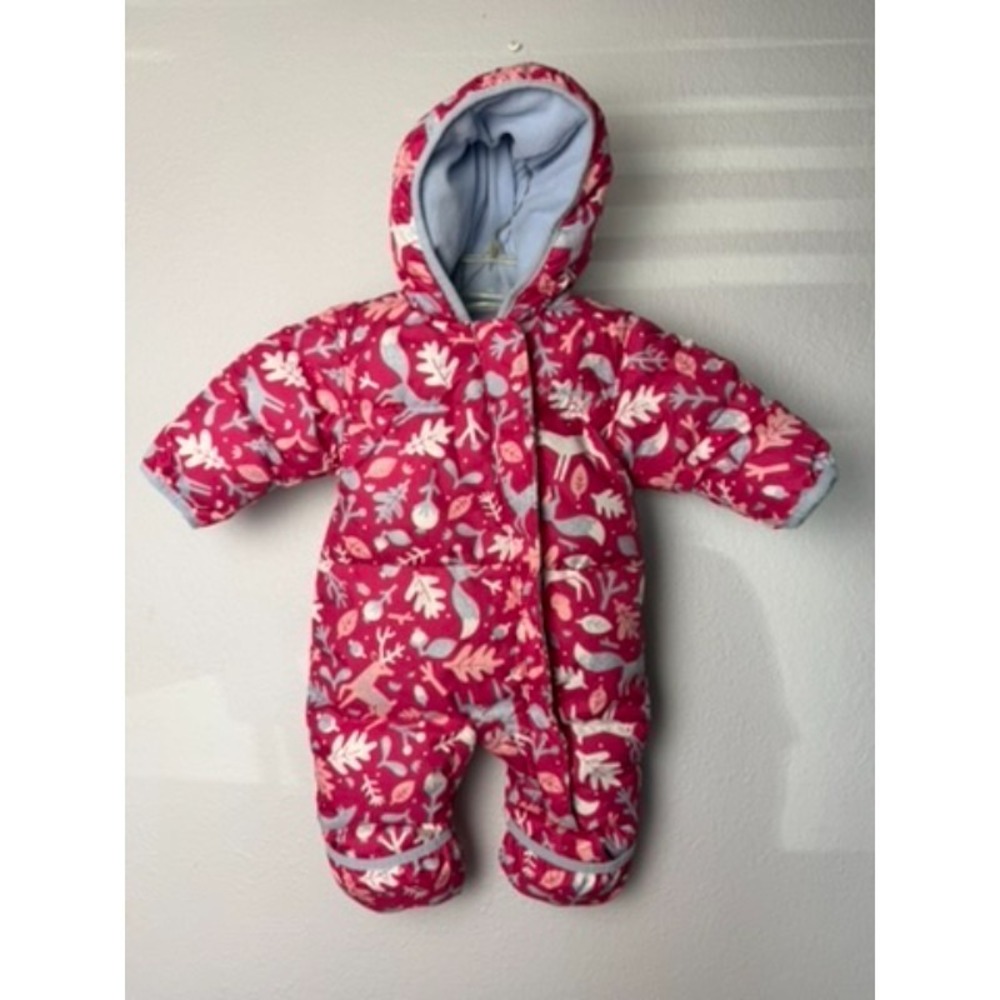 Columbia Infant Snuggly Bunny Bunting Toddlers 3-6 M Pink Deer Berry Cozy Chic